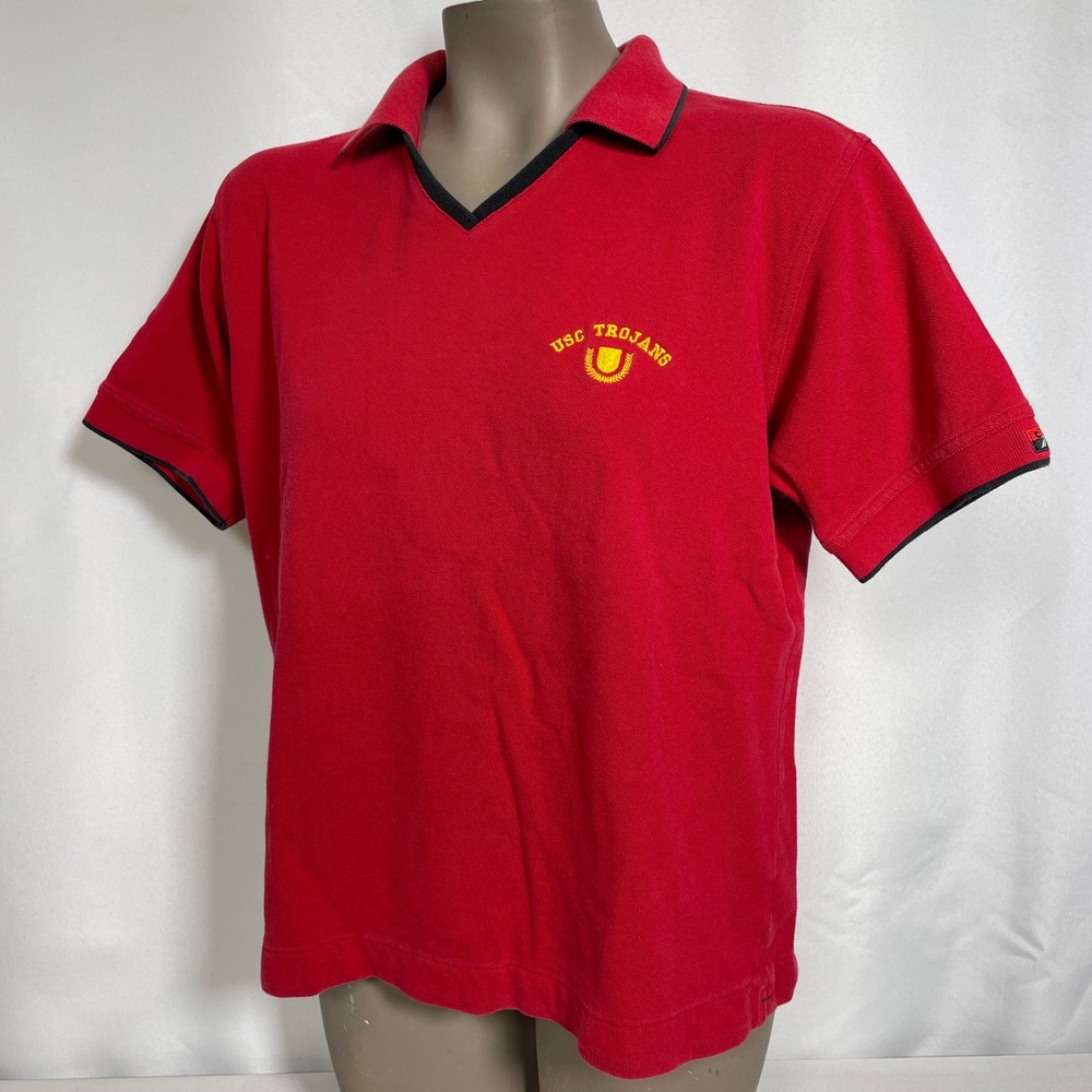 USC Trojans NCAA College Cutter & Buck Red Black Polo Shirt Women's MEDIUM - Picture 3 of 9